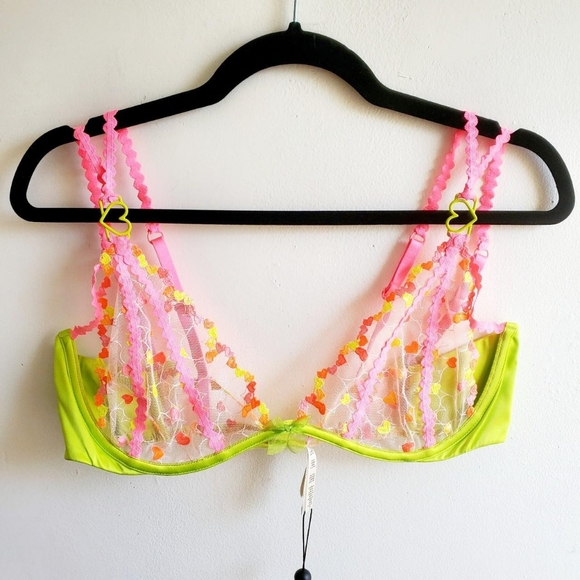 NWT For Love & Lemons Neon Bra - Picture 2 of 4